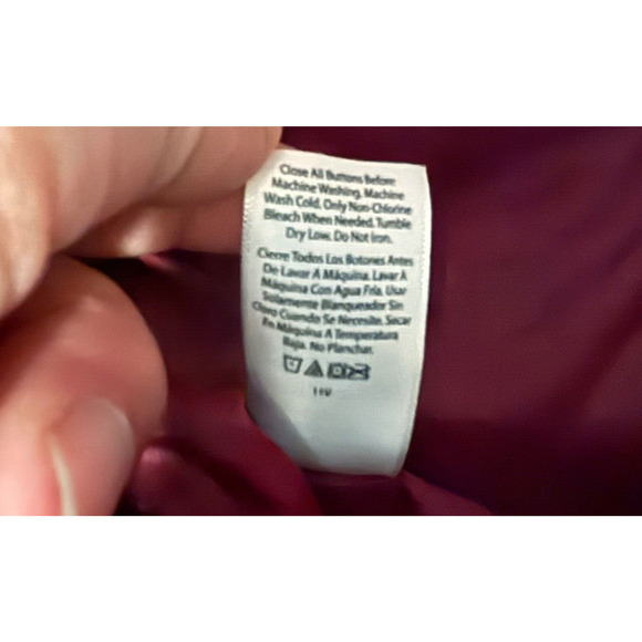 WONDER NATION Girls Size XL 14-16 Maroon Dark Red Teddy Bear Jacket - Picture 7 of 8